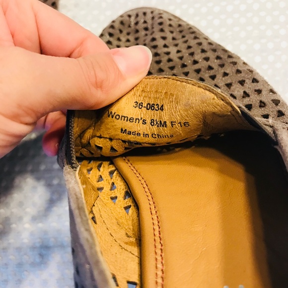 Trask Ali perf pewter metallic suede shoes - Picture 8 of 8